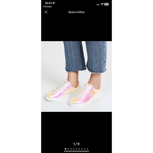 Tretorn Camden Iridescent Holographic Casual Sneakers Women's 8 - Picture 1 of 7